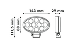 LED reflektorová pracovná lampa LAYTZ LY7401 40xLED 4000lm oválna