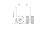 ProPlus 341508 pneumatické opieracie koleso 300 kg 48 mm 660-870 mm