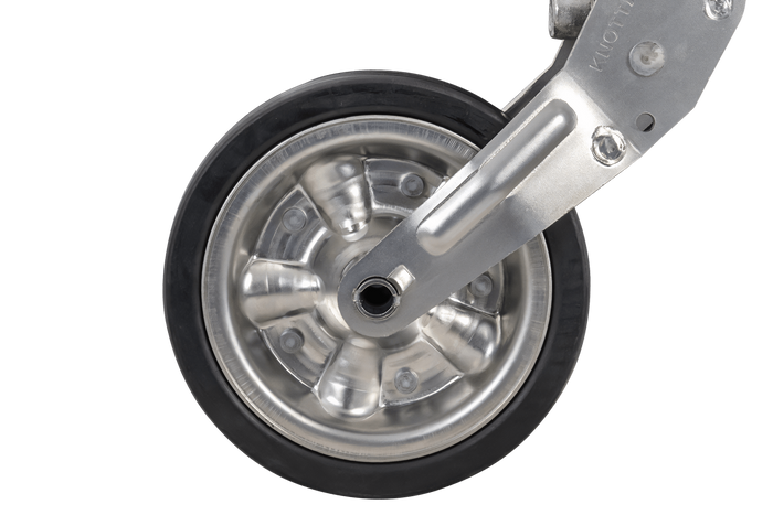 KNOTT ATK60 zosilnené oporné koleso s rukoväťou 350 kg 60 mm 785-1020 mm