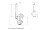 Automatické opieracie koleso AL-KO 1863497 s rukoväťou 400 kg 60 mm 775-1010 mm