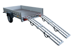 Skladacie hliníkové rampy UNITRAILER ALR002 pre prívesy 221 cm 680 kg s popruhom, sada 2 kusov