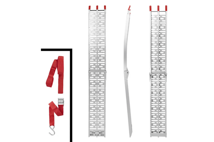 Skladacie hliníkové rampy ProPlus 390096 pre prívesy 220 cm 680 kg sada 2 kusov