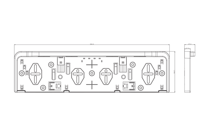 Rámček ŠPZ s LED osvetlením FRISTOM FT-264 LED M15