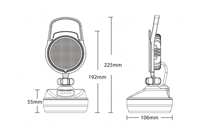 LED pracovná lampa TruckLED L0159 9xLED nabíjateľný magnet