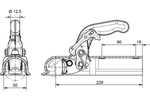 Guľový záves KNOTT K14-A pre 1400 kg príves s 50 mm rúrkovým ojom