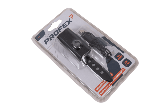 Predné svetlo na bicykel PROFEX 82004 Pro Alu Li-Pol USB