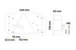 Zadné svetlo ASPÖCK Multipoint III, 8 funkcií, ľavé