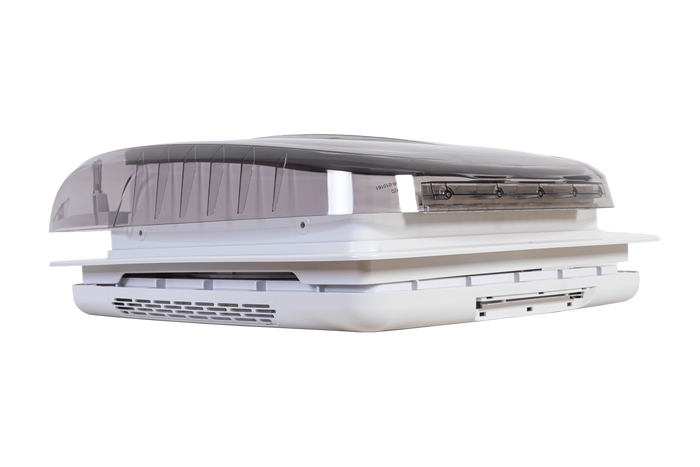 Automatický strešný ventilátor PUNDMANN PLUS FAN pre karavany s osvetlením, roleta 400×400 mm