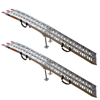 Skladacie hliníkové rampy UNITRAILER ALR003 pre prívesy 221 cm 680 kg s popruhom a podperou, sada 2 kusov
