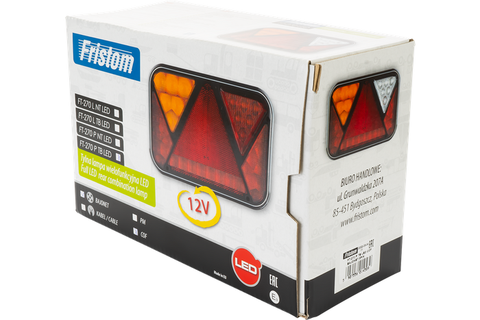 Zadné svetlo Fristom FT-270 LED 6 funkcií pravé